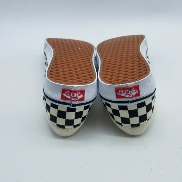 Vans Off The Wall Checkerboard Mens Size 12 Slip On Shoes Black White *Worn once - Picture 9 of 11